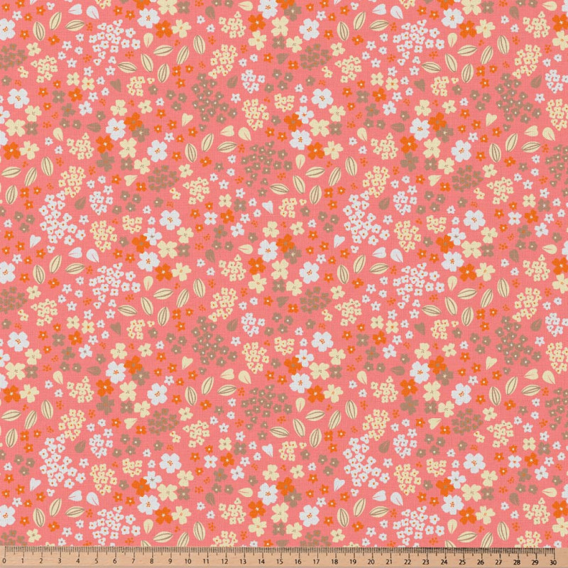 Bedruckte Baumwolle DOABY Sorbet / Rot